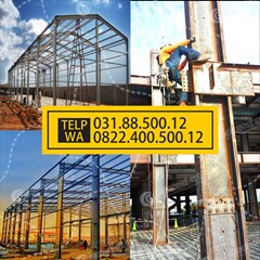 sub kontraktor proyek konstruksi besi / baja murah surabaya